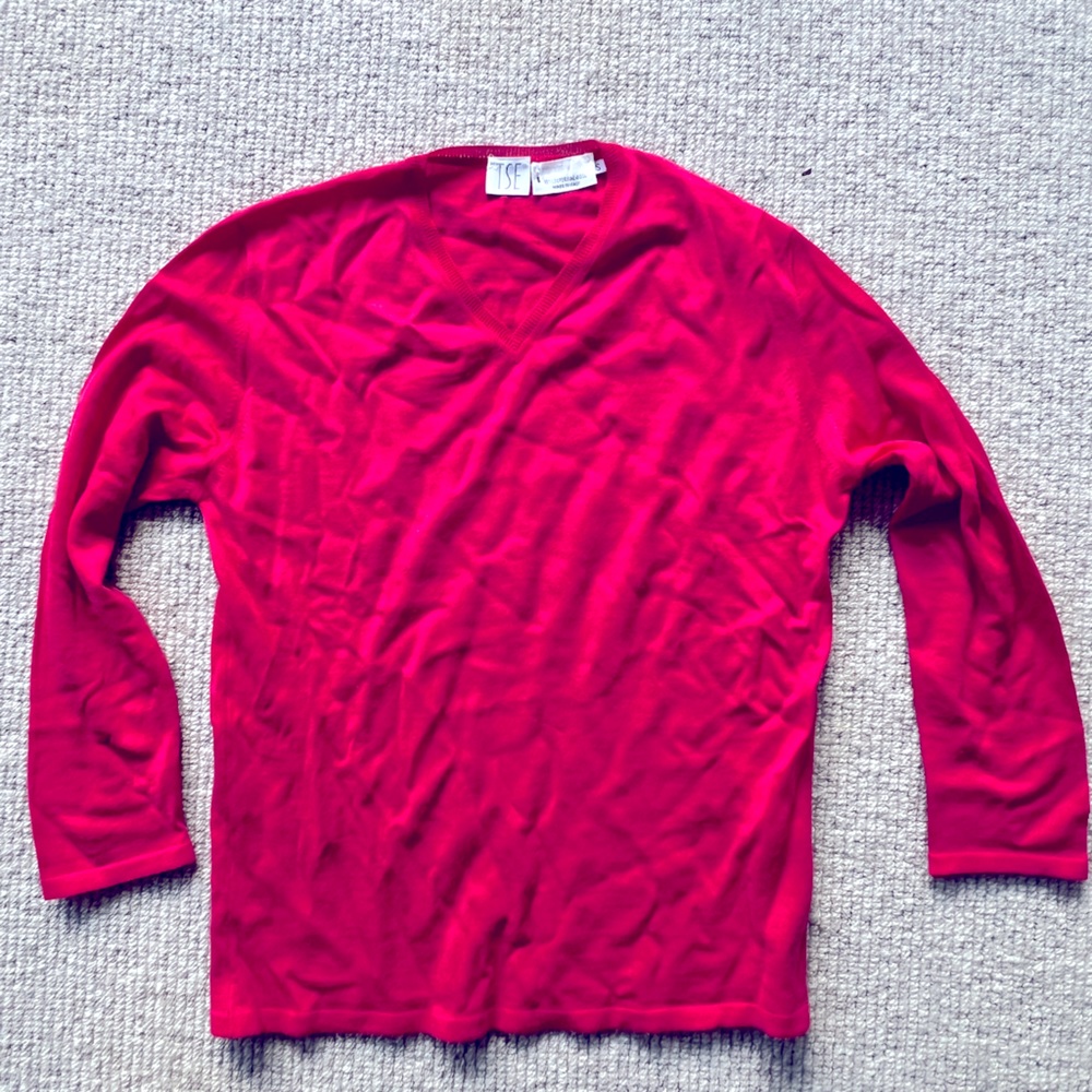 TSE cotton LS sweater